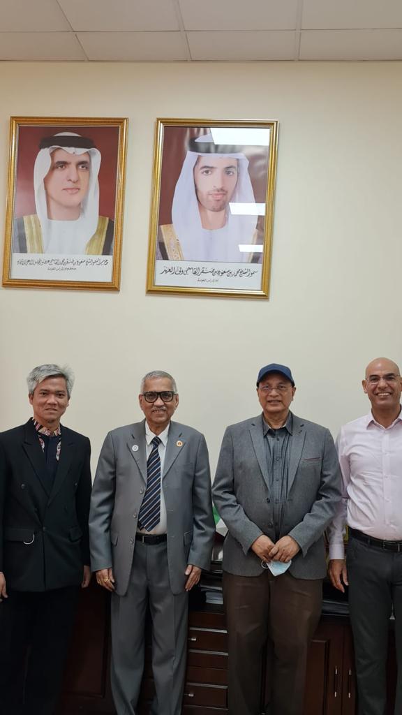 Kholis Abdurachim Audah, Ph.D with the President of RAK Medical & Health Sciences University, UAE — International Collaboration